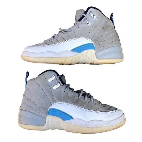 RARE 2016 Air Jordan 12 Retro Grey University Blue Size 8 - Picture 1 of 16